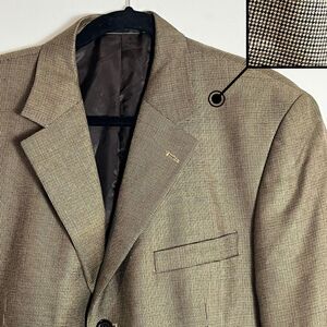 Andrew Fezza Fusion Mens 42R Silk Worsted Wool Blazer Brown 3 Button Sport Coat
